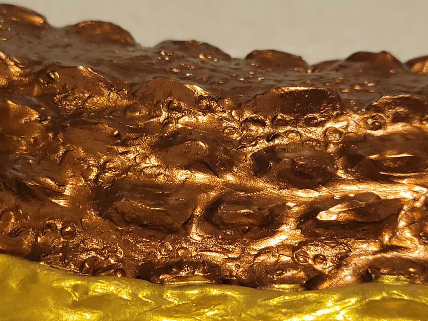 Borneo Earless Monitor Sculpture (Rusting Bronze & Gold)