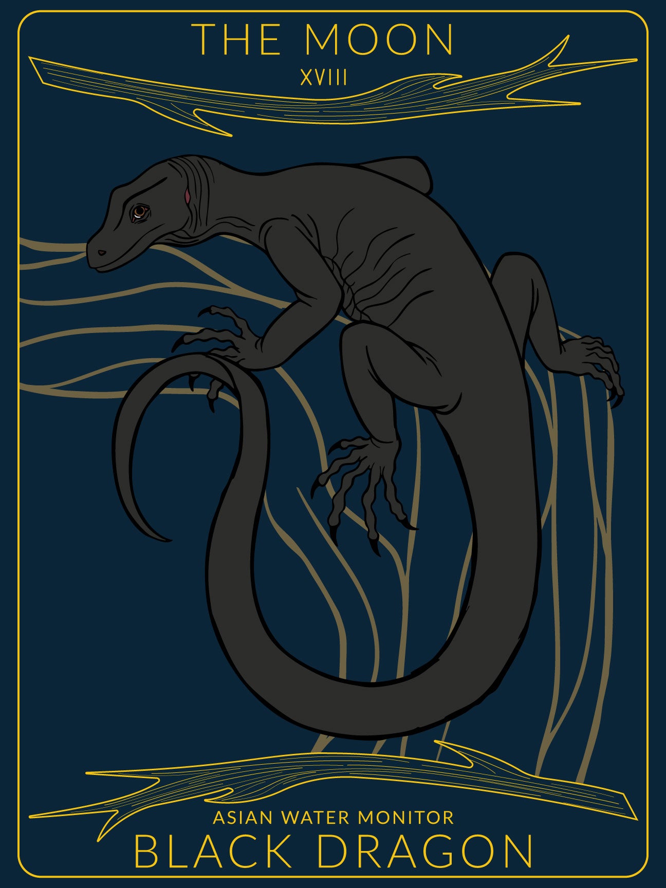 Black Dragon Tarot Card