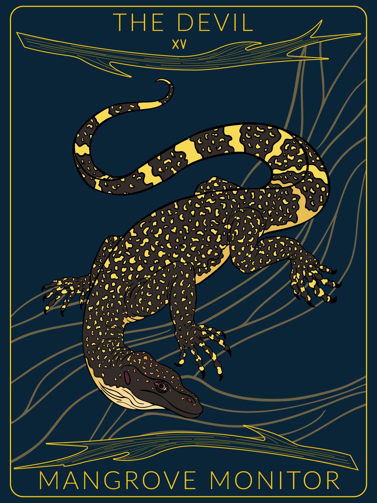 Mangrove Monitor Tarot Card