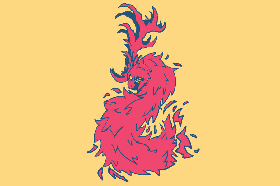 Eastern Dragon Bust (Sticker)