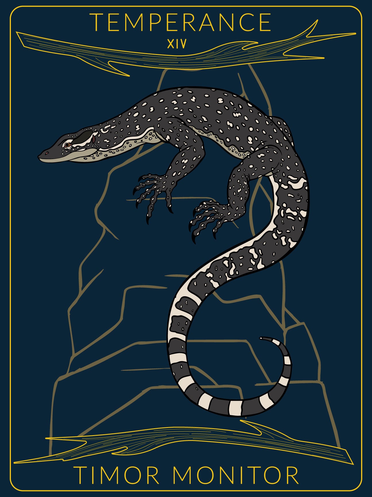 Timor Monitor Tarot Card