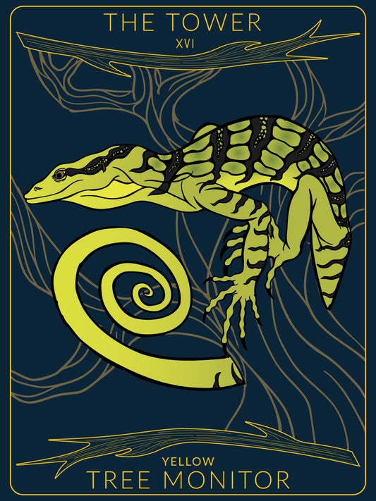 Tree Monitor Tarot Card