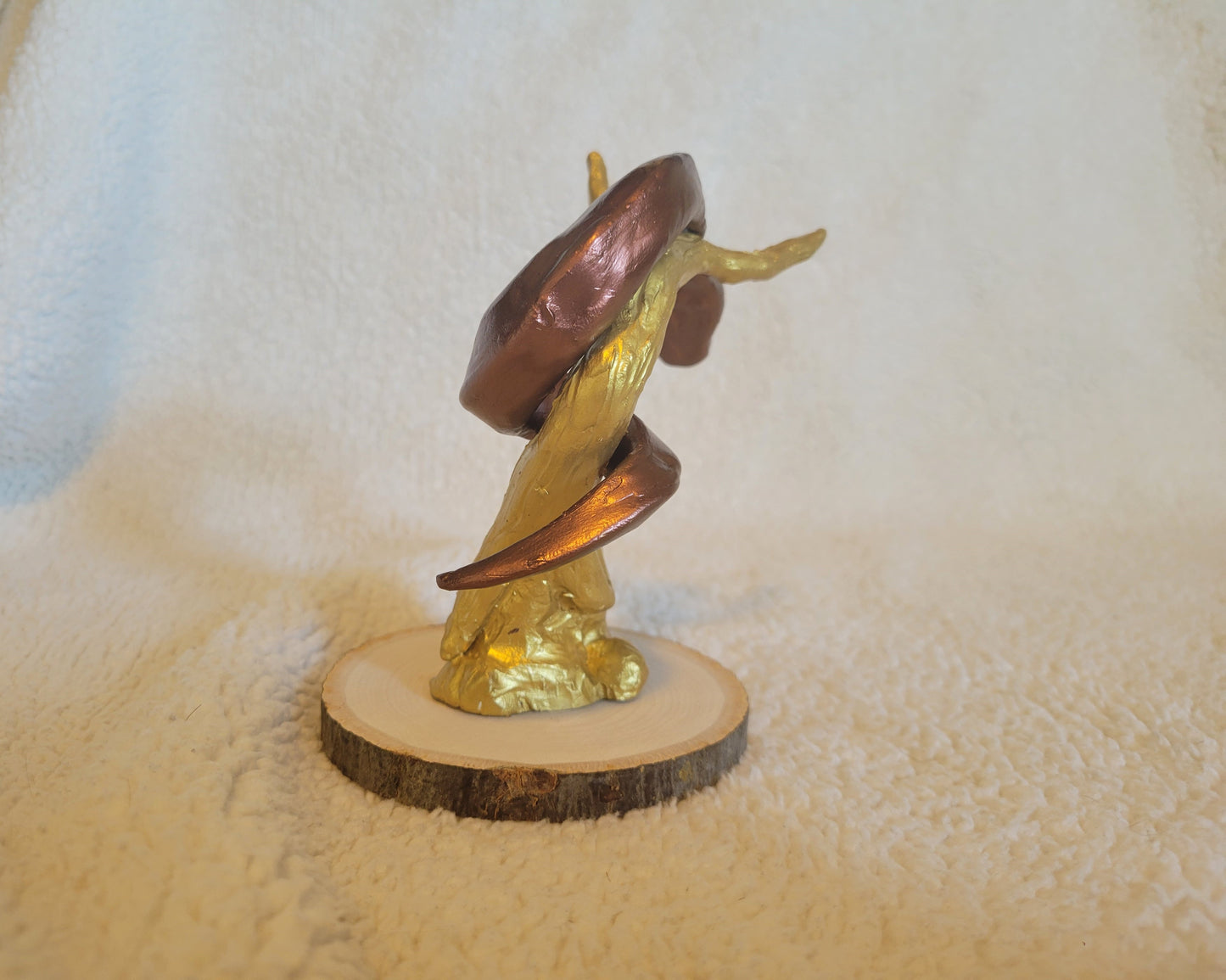 Balled Python Sculpture (Bronze & Gold)