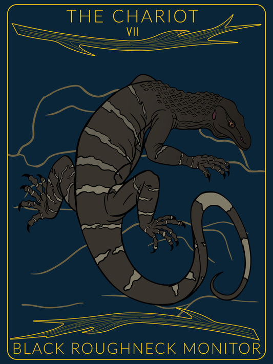 Black Roughneck Monitor Tarot Card