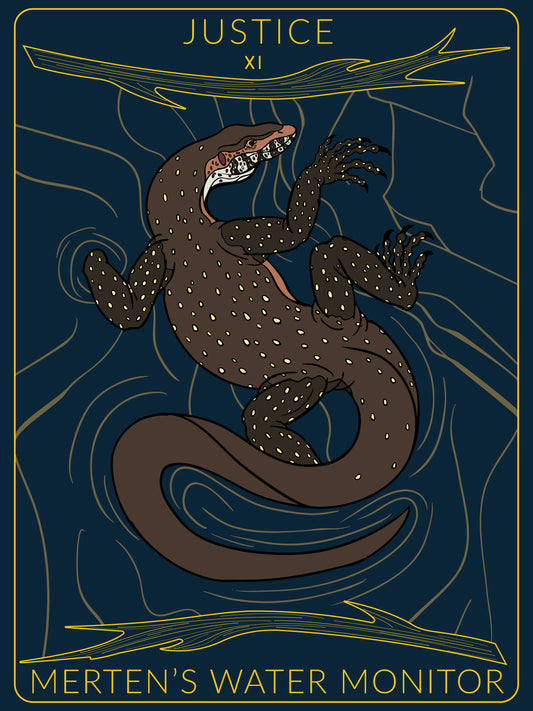 Merten's Water Monitot Tarot Card