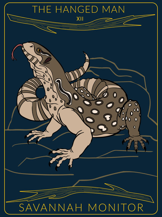 Savannah Monitor Tarot Card